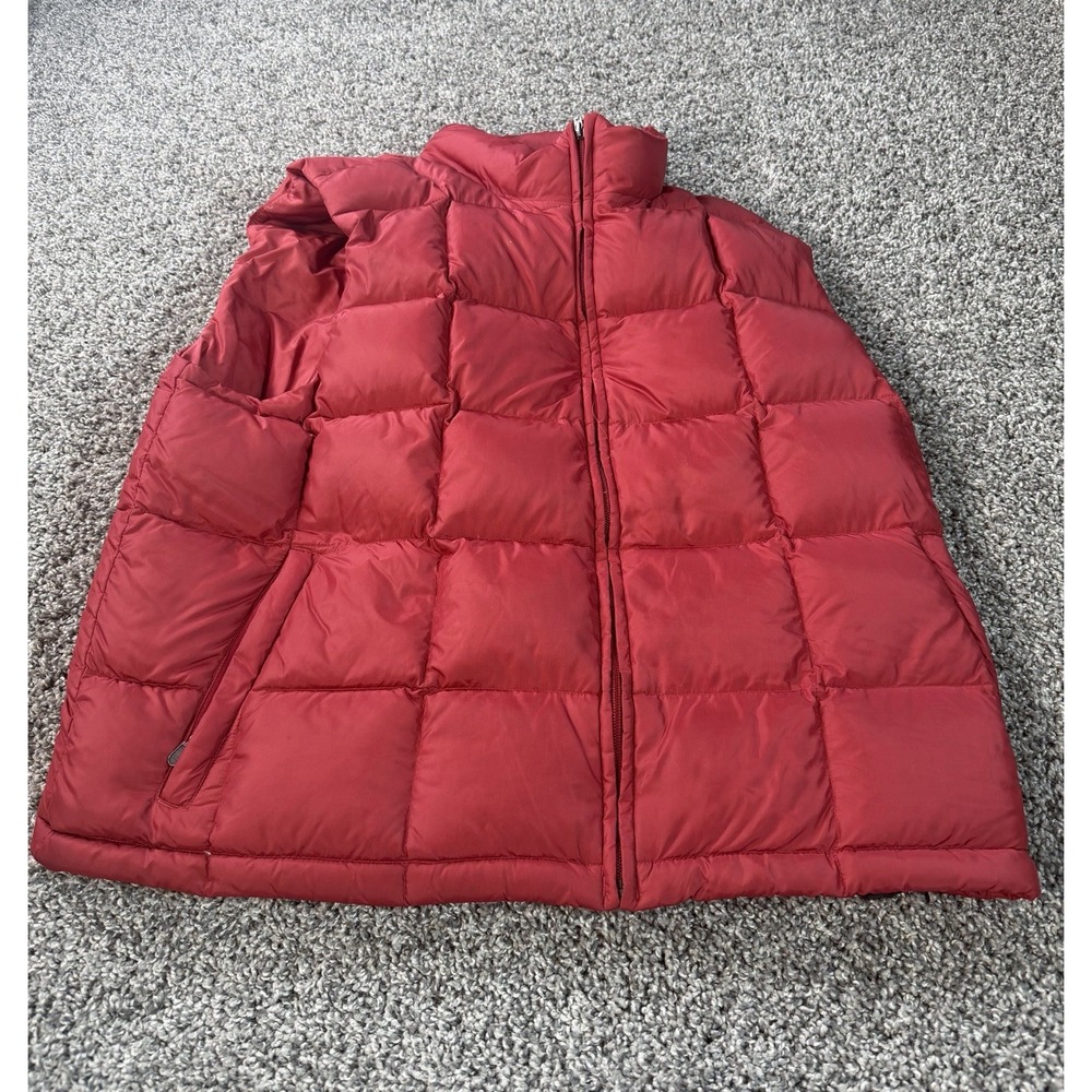Vintage Eddie Bauer Goose Down Puffer Vest Men's Size Large Red